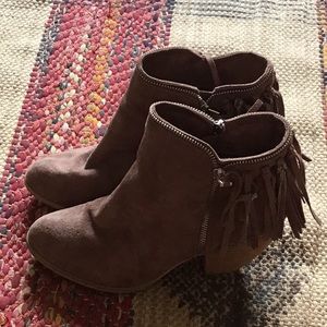 Heeled Fringe Booties